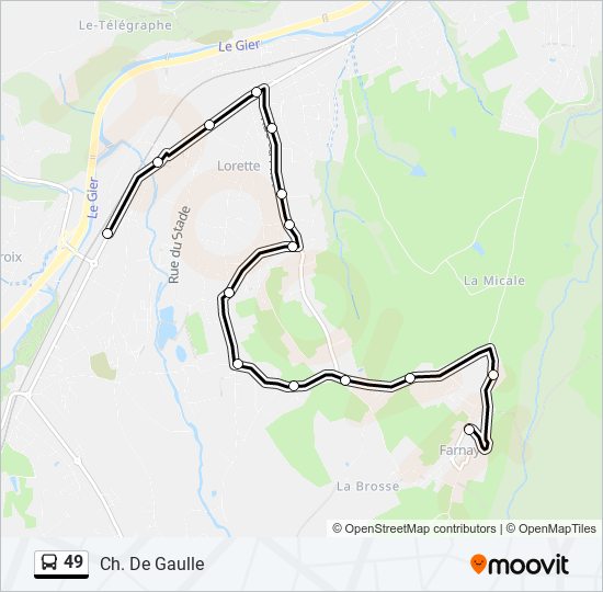 49 bus Line Map