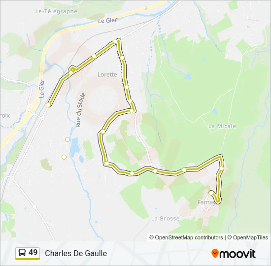 49 Bus Line Map