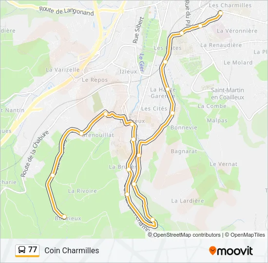 77 Bus Line Map