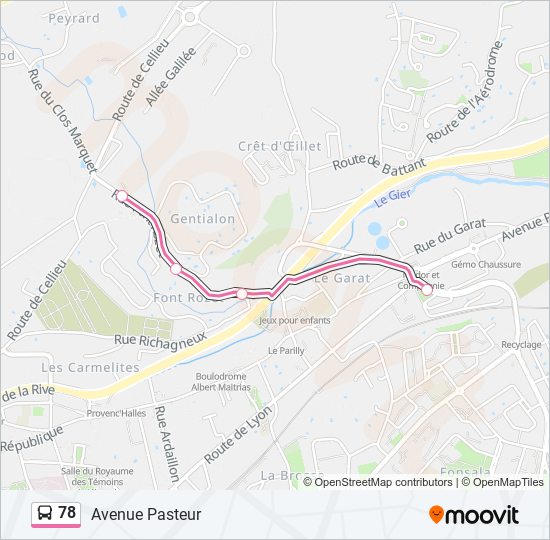 Mapa de 78 de autobús