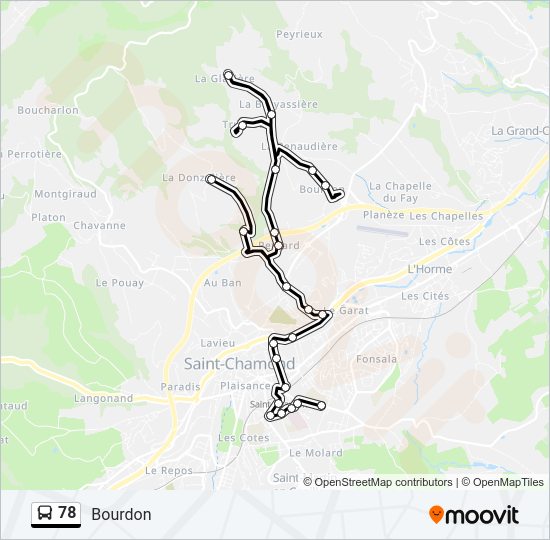 Mapa de 78 de autobús