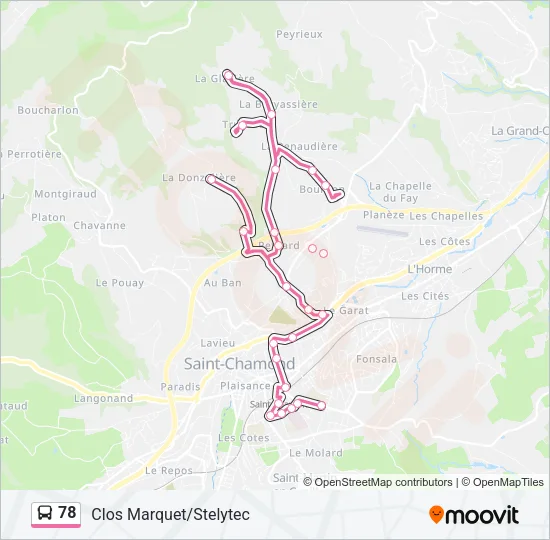 78 Bus Line Map