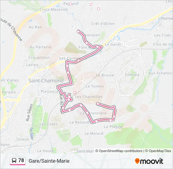 78 Bus Line Map