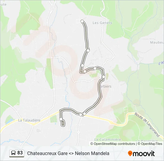 83 Bus Line Map