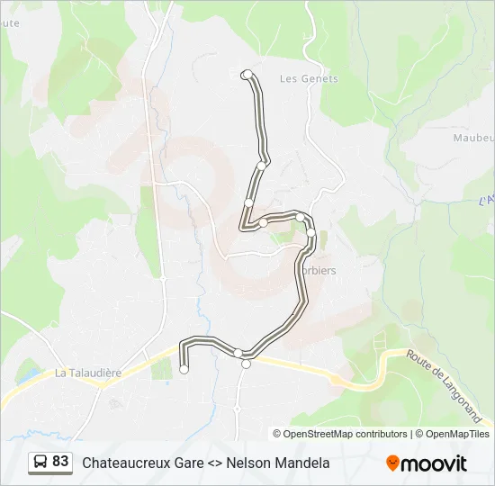 83 Bus Line Map