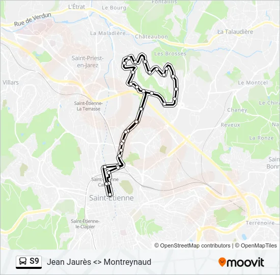 S9 Bus Line Map