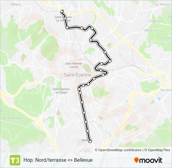 T3 Light Rail Line Map