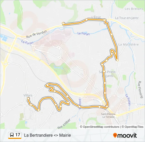 17 Bus Line Map