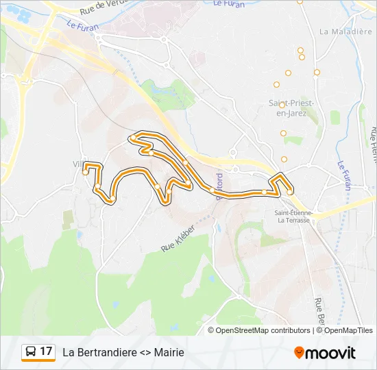 17 Bus Line Map