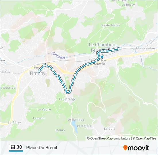 30 Bus Line Map
