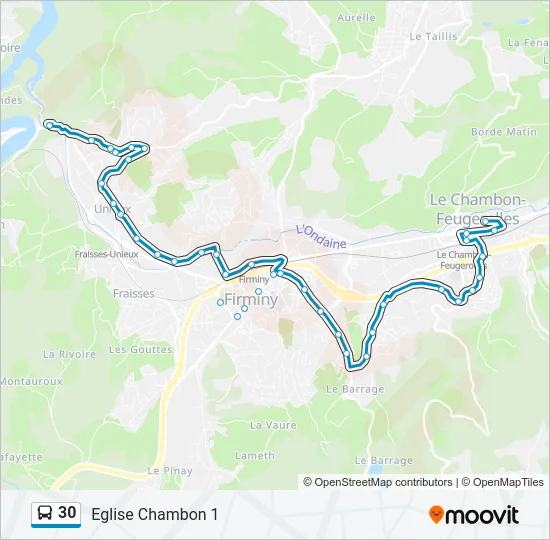30 Bus Line Map