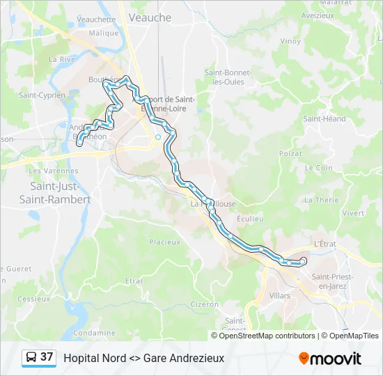 37 Bus Line Map