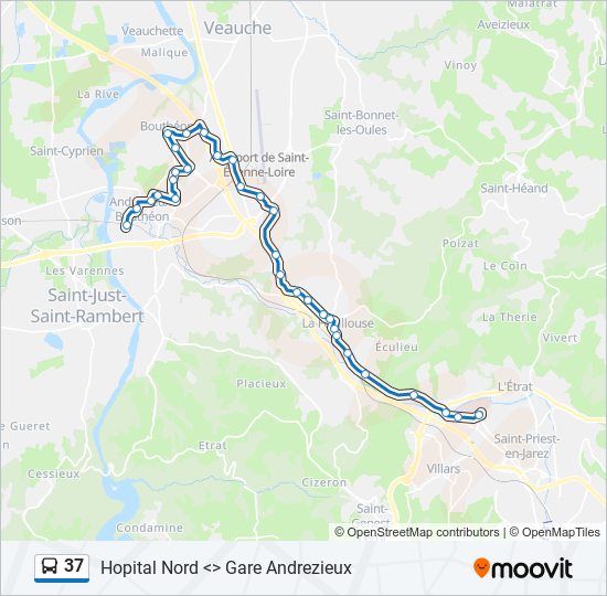 Mapa de 37 de autobús