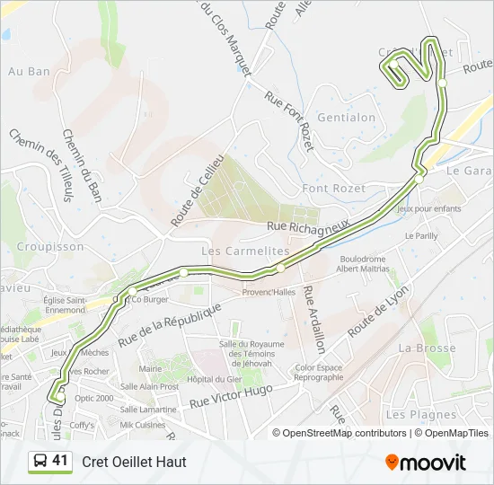 41 Bus Line Map