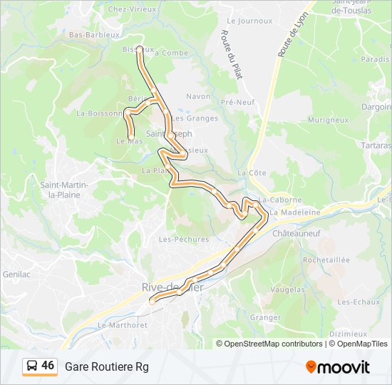 Mapa de 46 de autobús