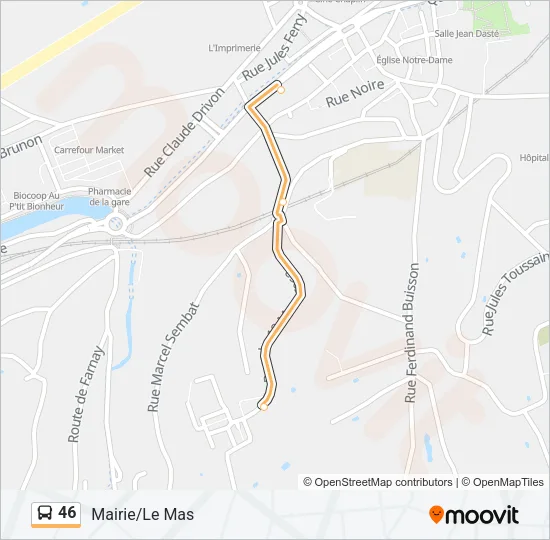 46 Bus Line Map