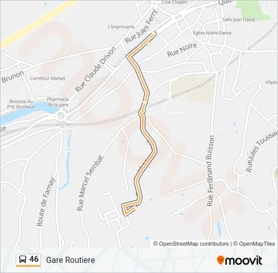 46 Bus Line Map