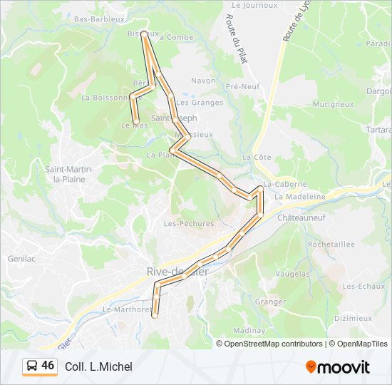 Mapa de 46 de autobús