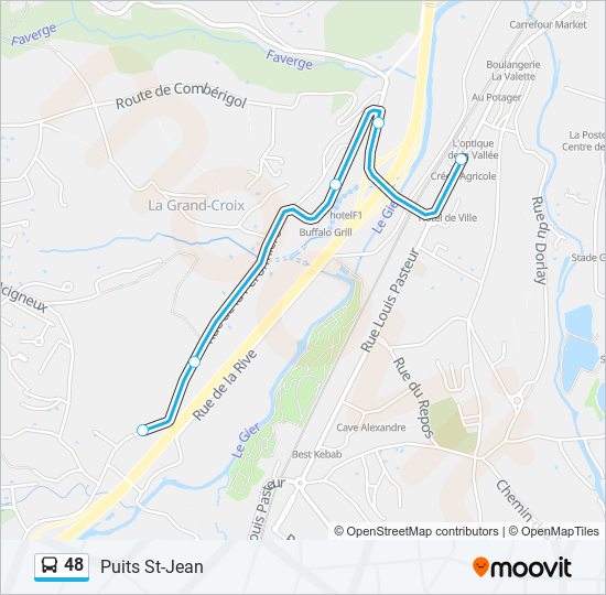 Mapa de 48 de autobús