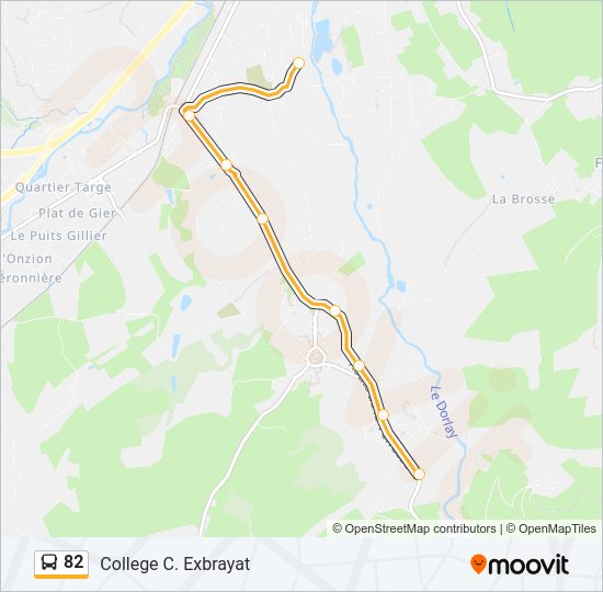 Mapa de 82 de autobús