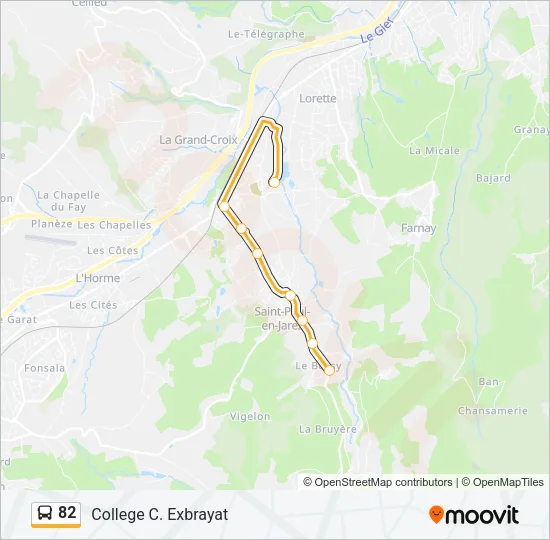82 Bus Line Map