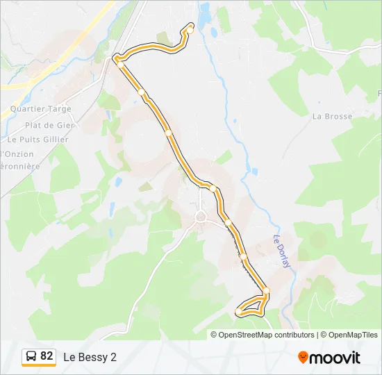 82 Bus Line Map