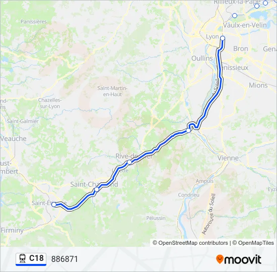 C18 Train Line Map