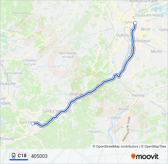 C18 Train Line Map