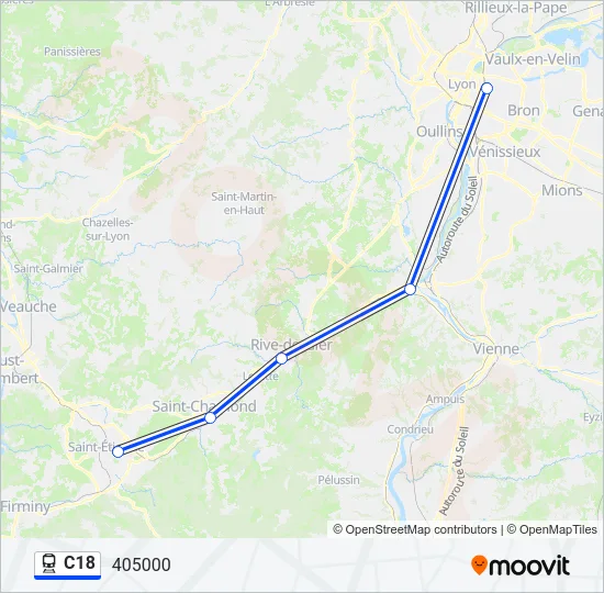 C18 Train Line Map