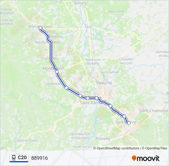 C20 Train Line Map
