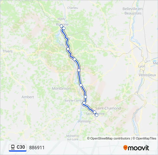 C30 Train Line Map