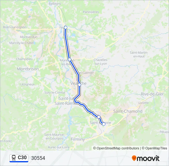 C30 Train Line Map