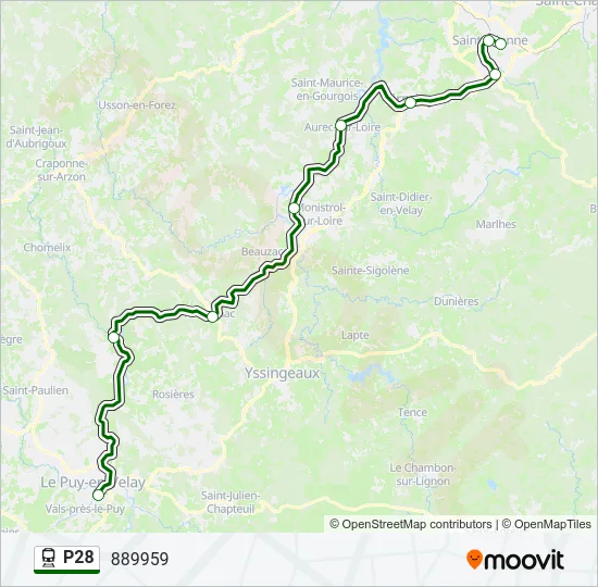 P28 Train Line Map
