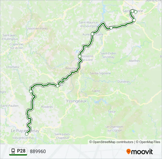 P28 Train Line Map