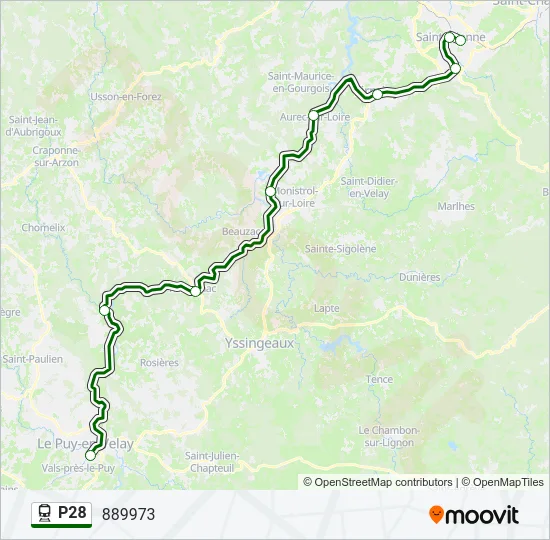 P28 Train Line Map