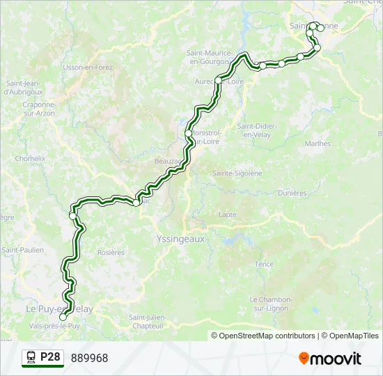 P28 Train Line Map