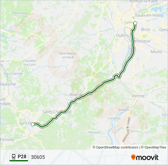 P28 Train Line Map
