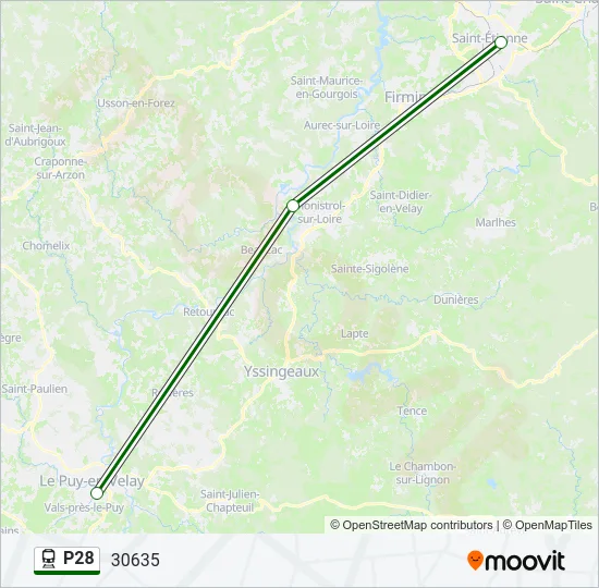 P28 Train Line Map