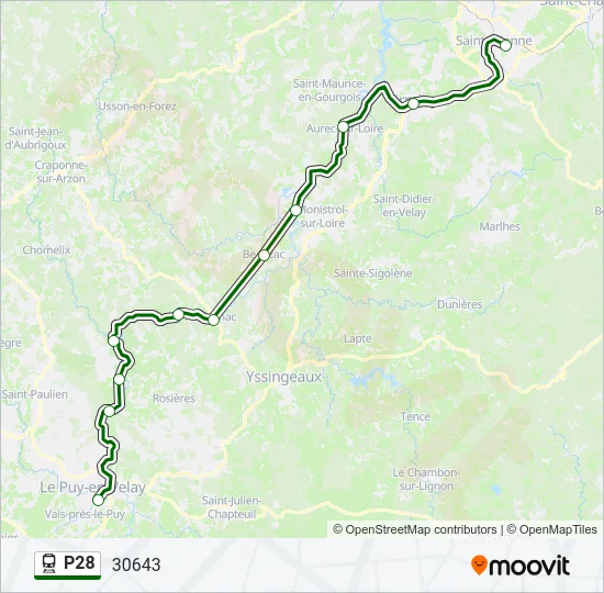 P28 Train Line Map
