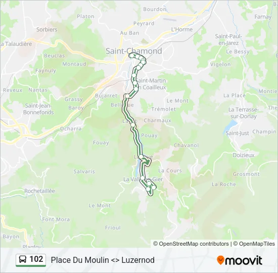102 Bus Line Map