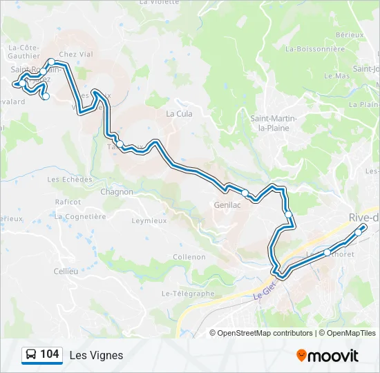 104 Bus Line Map