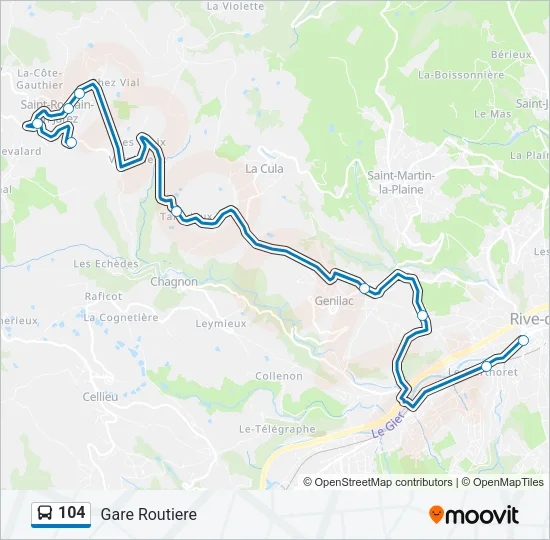 104 Bus Line Map
