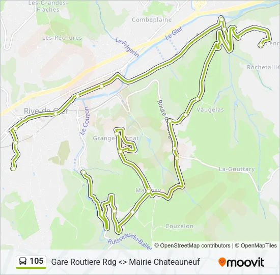 105 Bus Line Map