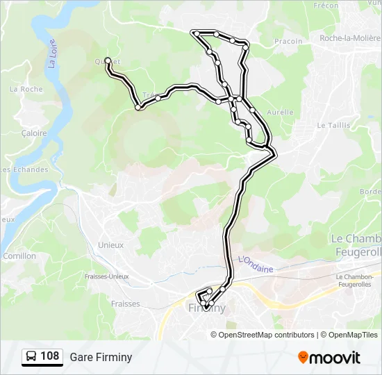 108 Bus Line Map