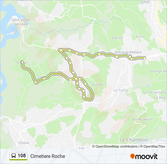 Mapa de 108 de autobús