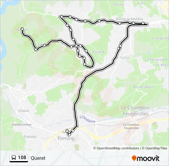 108 Bus Line Map