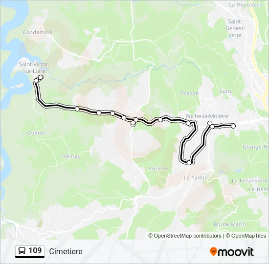 109 Bus Line Map