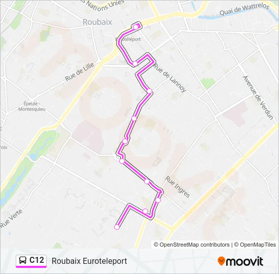 C12 Bus Line Map