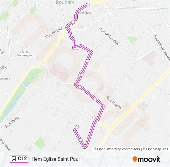 C12 Bus Line Map
