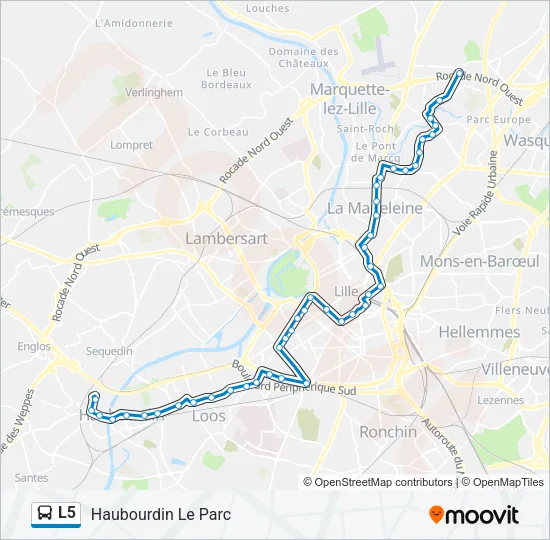 L5 Bus Line Map